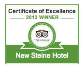 Trip Advisor 2013 Certificate of Excellence for The New Steine Hotel