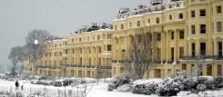 Brighton's beautiful Regency architecture in the snow