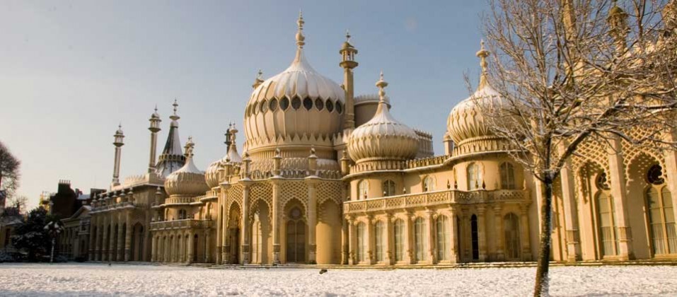Brighton's Royal Pavilion in the snow